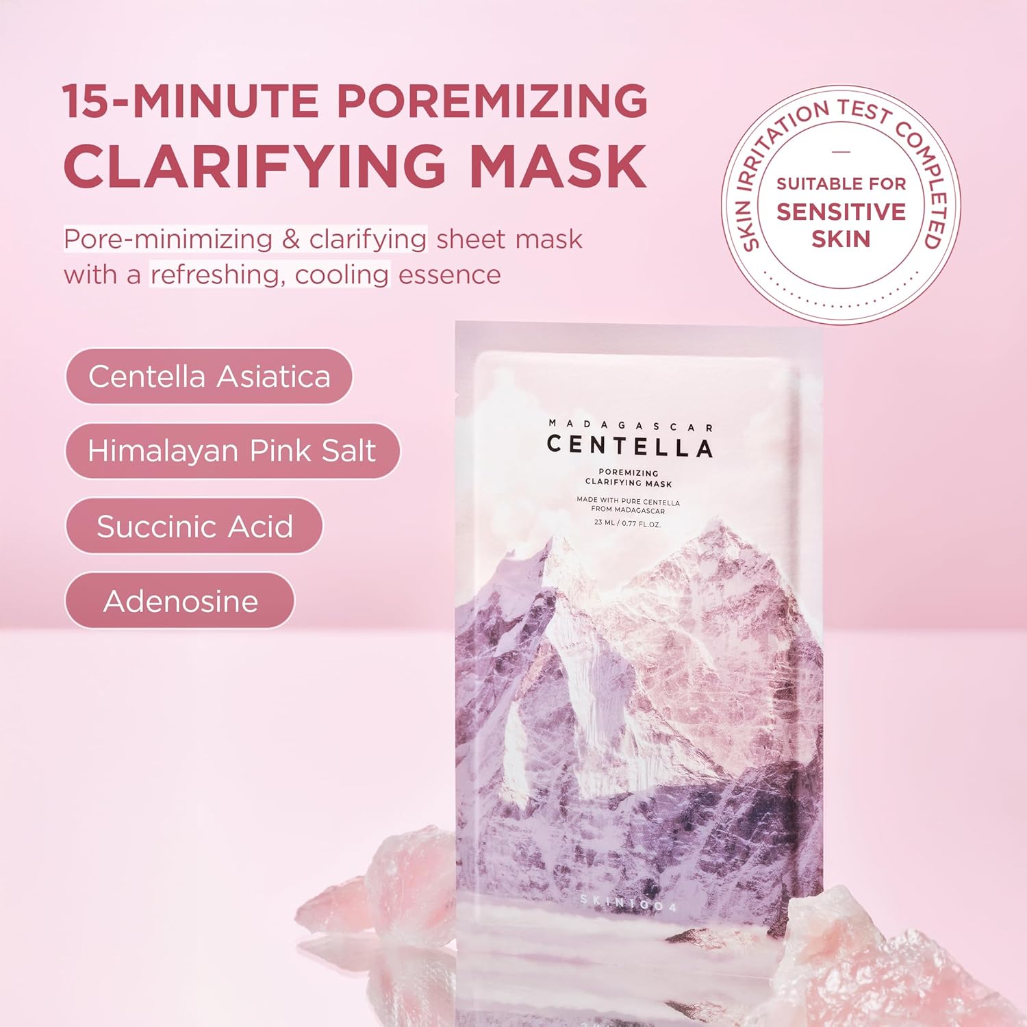 SKIN1004 Madagascar Centella Poremizing Clarifying Mask Mascarilla Facial Purificante Para Poros 5 Unidades