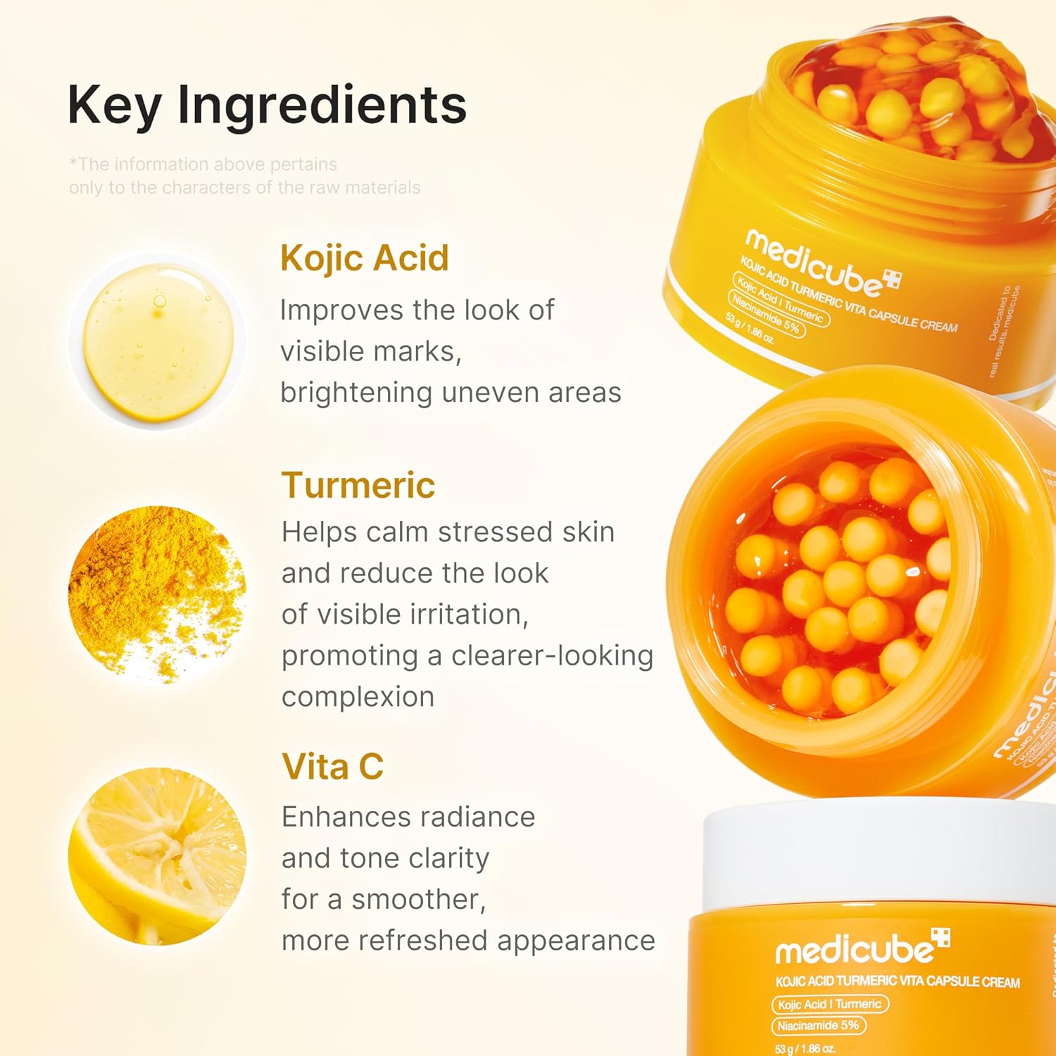 Medicube Kojic Acid Turmeric Vita Capsule Cream | Crema Facial Hidratante