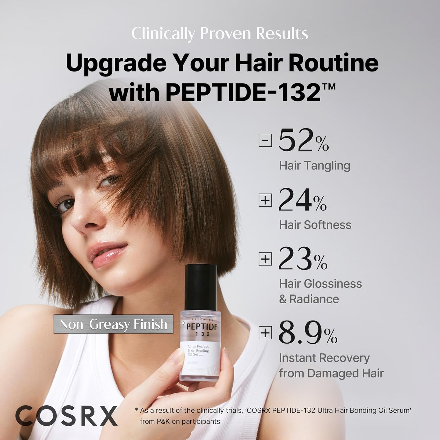 COSRX Peptide 132 Ultra Perfect Hair Bonding Oil Serum — Sérum Capilar Reparador Con Péptidos Para Fortalecer y Brillar el Cabello