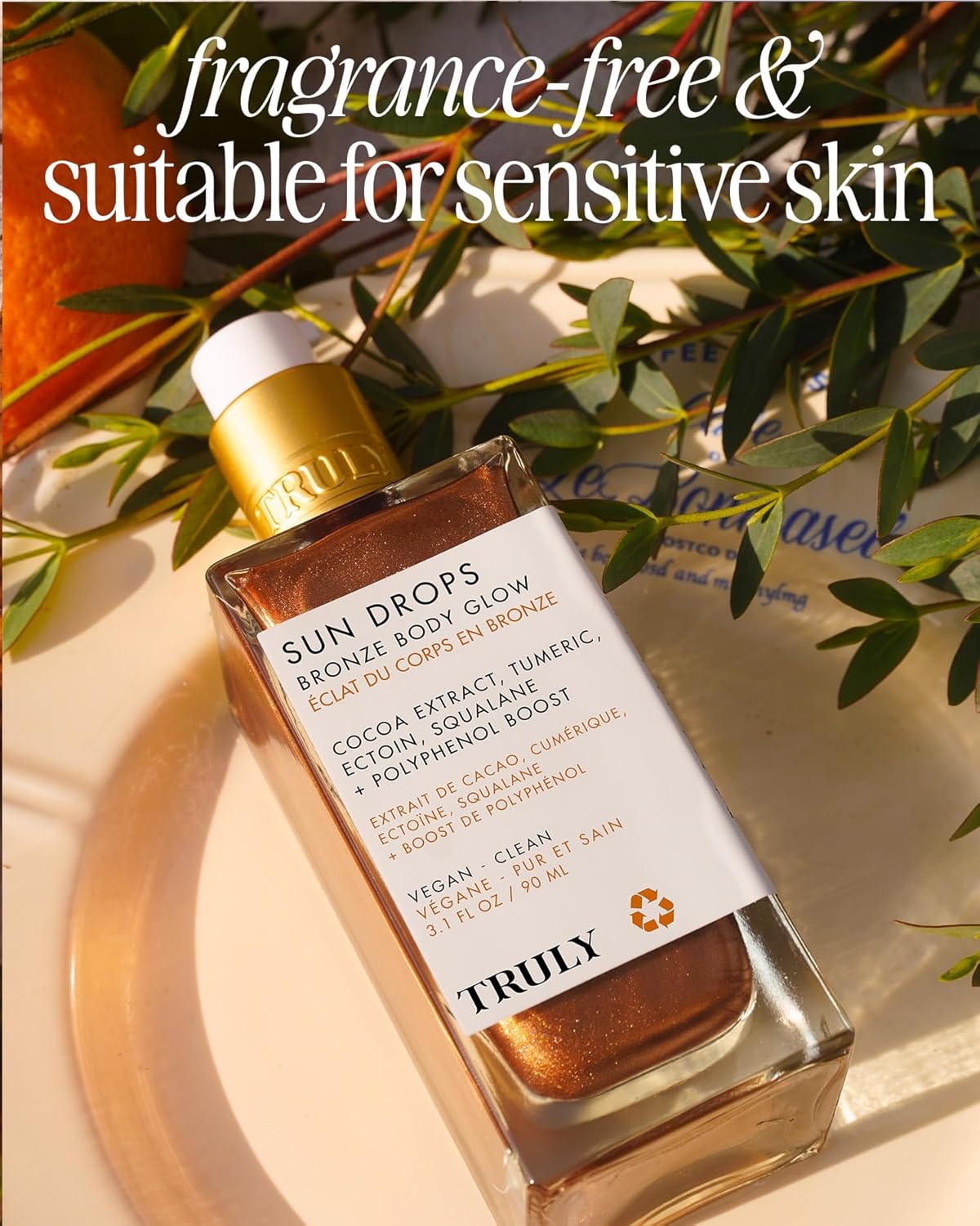 Truly Sun Drops Bronze Body Glow — Aceite Corporal Iluminador Bronceador con Acabado Glow