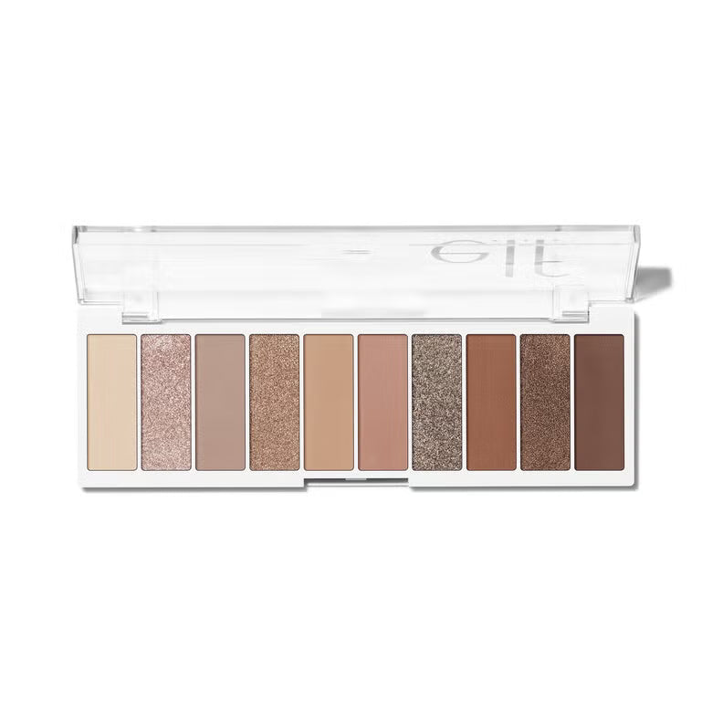 ELF Perfect 10 Eyeshadow Palette — Paleta De Sombras Con 10 Tonos Neutros y Glamour De Alta Pigmentación