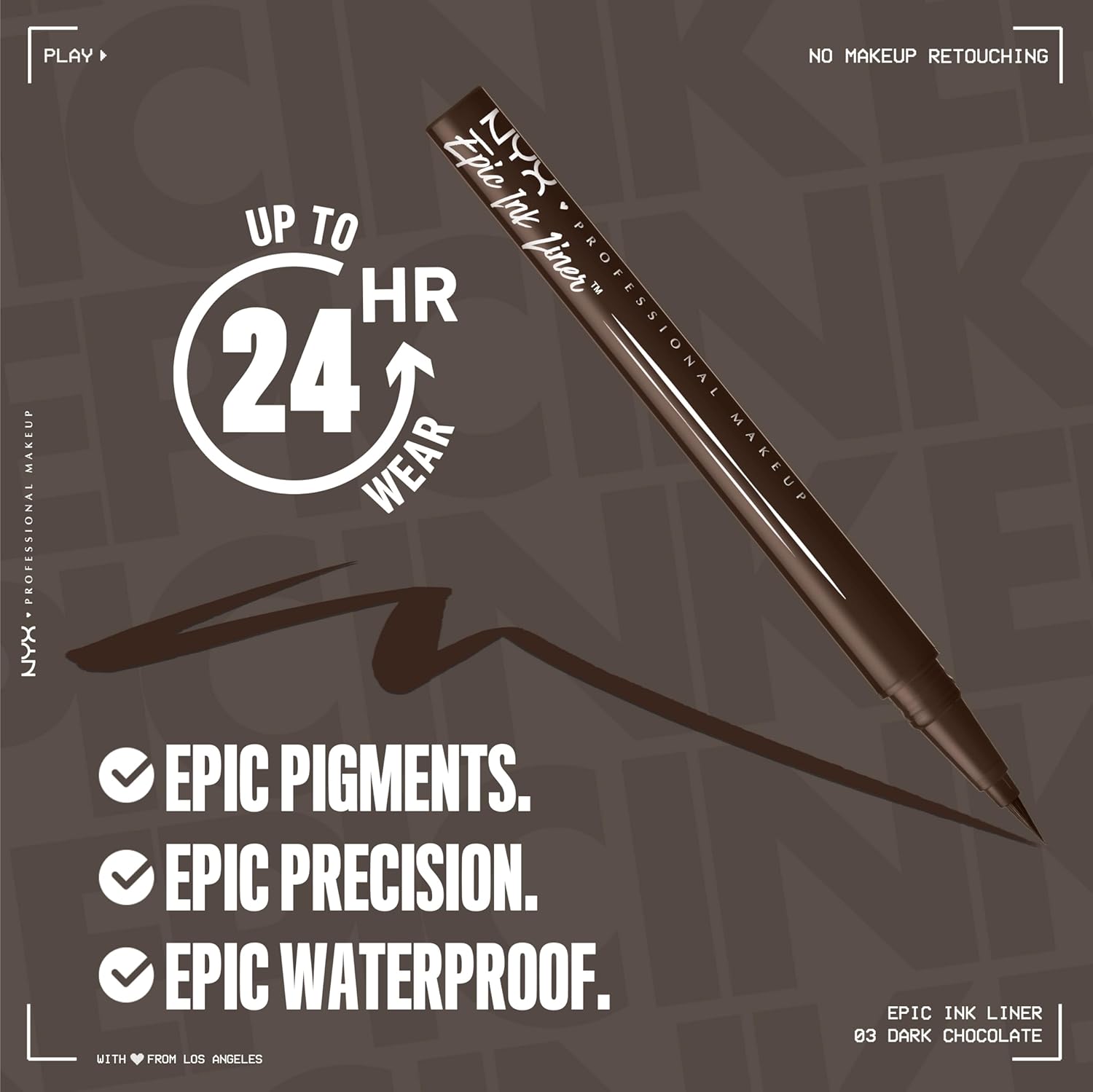 NYX PROFESSIONAL MAKEUP, delineador líquido impermeable image 1