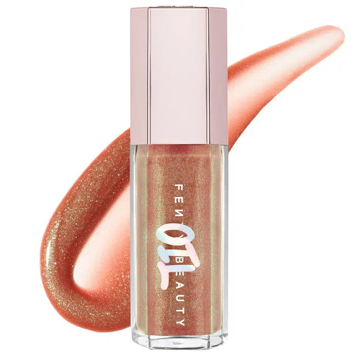 Fenty Beauty by Rihanna  Gloss Bomb Oil Luminizing Lip Oil 'N Gloss - Fenty Glow - sparkling rose nude image
