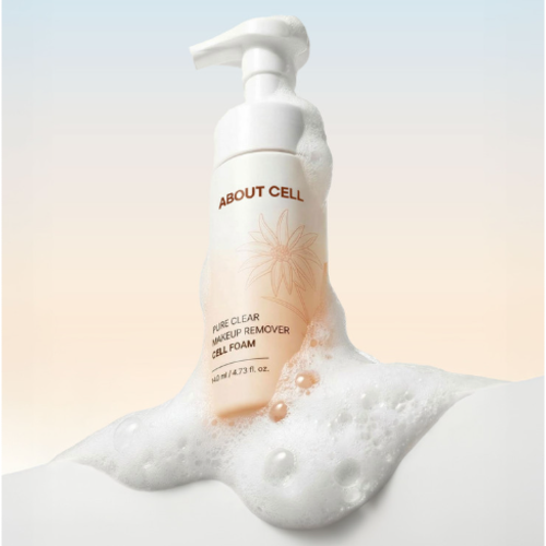 ABOUT CELL Pure Clear Makeup Remover Cell Foam Limpiador Desmaquillante Facial 140 ml