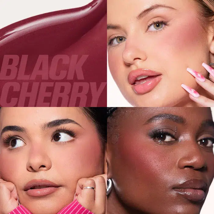 HUDA BEAUTY  Mini Baby Blush Duo Set -- Color: Strawberry Cream and Black Cherry - dusty rose / burnt berry image 3