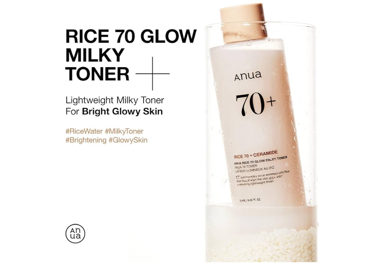 ANUA Rice 70 Glow Milky tóner 250 ml image 1