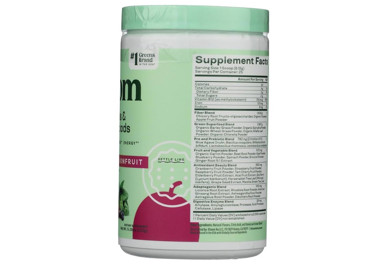 Copia de Bloom Nutrition Greens and Superfoods Digestion Orange Passionfruit image 1