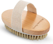 Cepillo Corporal Para Cepillado En Seco – Cerdas Naturales Con Mango De Madera Y Correa Ajustable