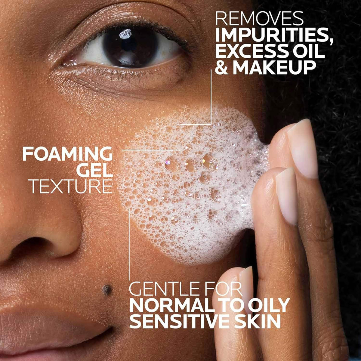 La Roche-Posay Toleriane Purifying Foaming Facial Cleanser – Limpiador Espumoso Con Niacinamida Para Piel Grasa 400 ML