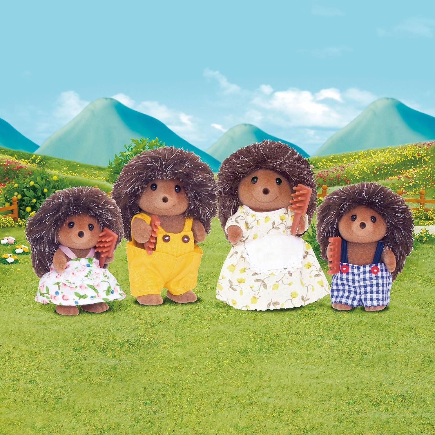 Sylvanian Families Hedgehog Family (4018) – Familia Bramble Set De 4 Figuras Coleccionables