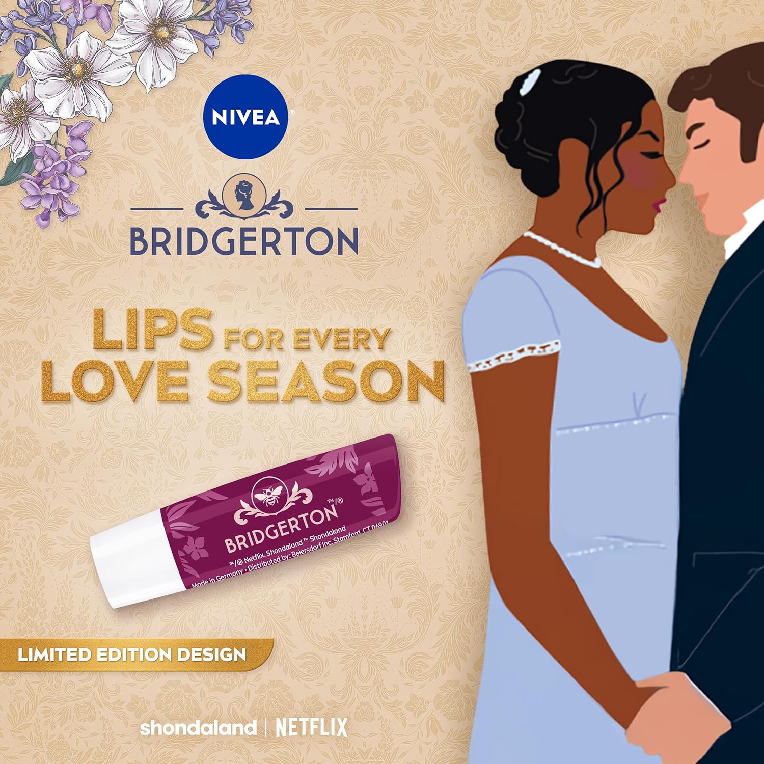 NIVEA x Bridgerton Nourishing Lip Care  — Bálsamo Labial Hidratante Edición Limitada