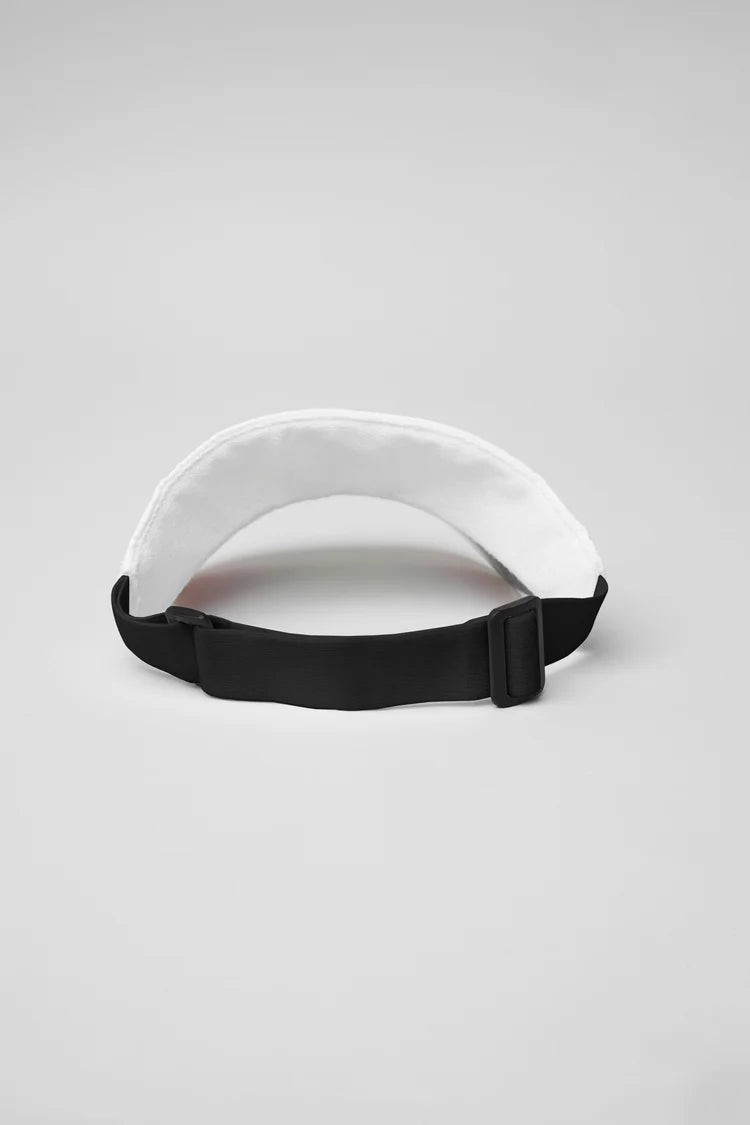 Alo Yoga Airlift Solar Visor Blanco – Visera Deportiva Con Tela Sweat-Wicking