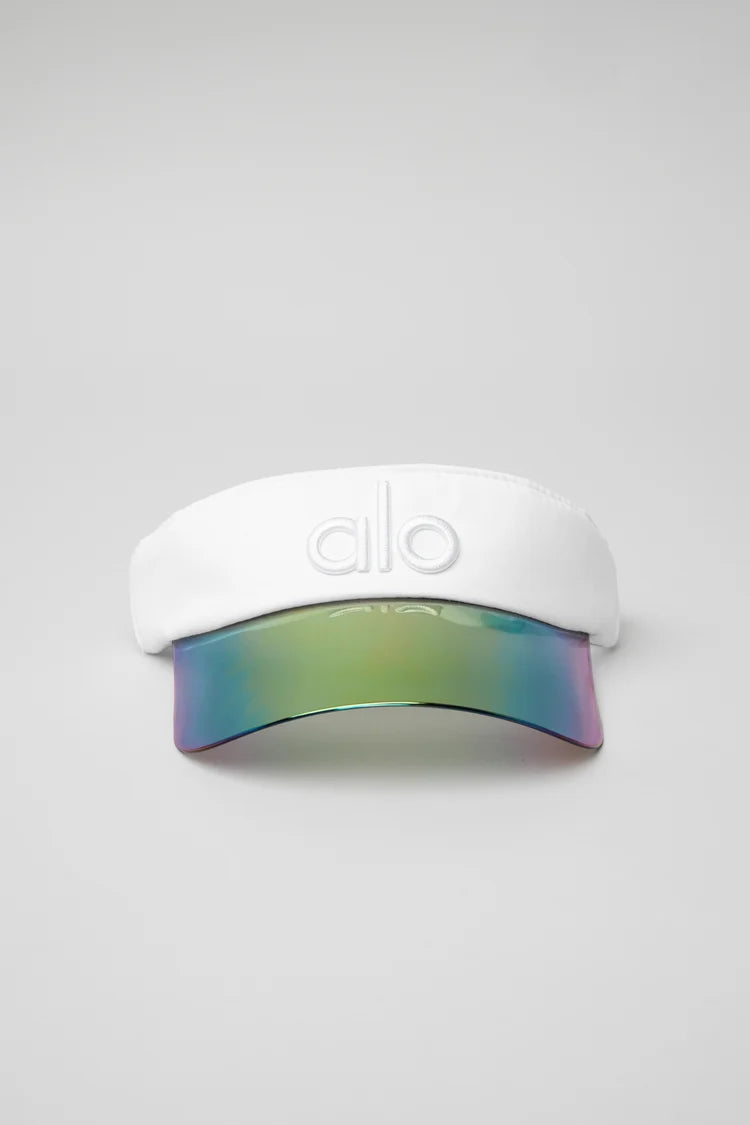 Alo Yoga Airlift Solar Visor Blanco – Visera Deportiva Con Tela Sweat-Wicking