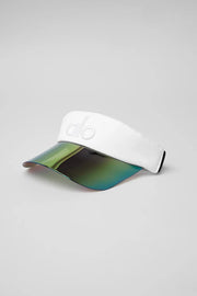 Alo Yoga Airlift Solar Visor Blanco – Visera Deportiva Con Tela Sweat-Wicking