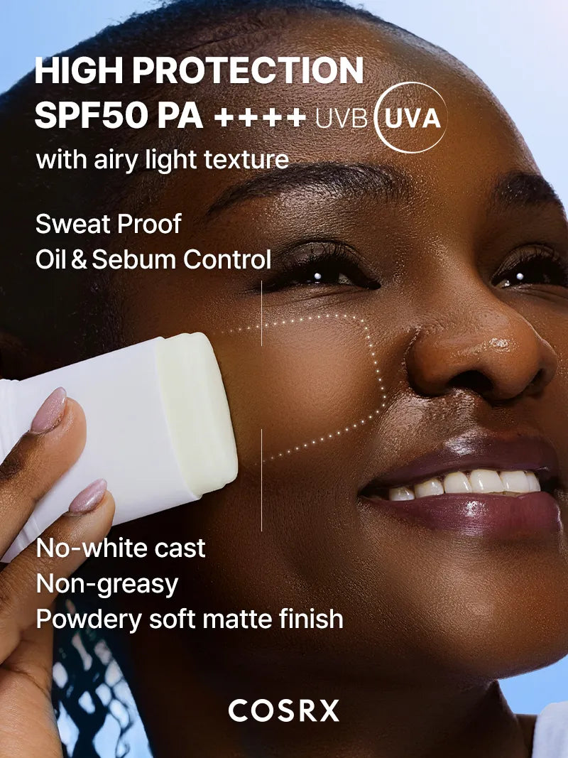COSRX Airy-Light Invisible Sun Stick SPF50+ PA++++ | Protector Solar en Barra Ligero y Transparente
