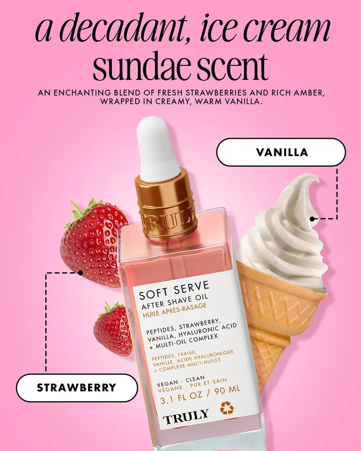 Truly Beauty Soft Serve After Shave Oil – Aceite Post-Afeitado Nutritivo Y Calmante 189 ML