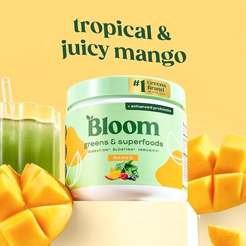Bloom Nutrition Superfood Greens Powder Mango 30 Servings