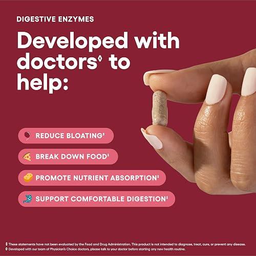 Physician's CHOICE Digestive Enzymes For Bloating & Digestion Suplemento De Enzimas Digestivas 60 Cápsulas