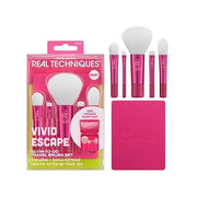 Real Techniques Vivid Escape Glow-To-Go Travel Brush Set | Set de Brochas de Maquillaje