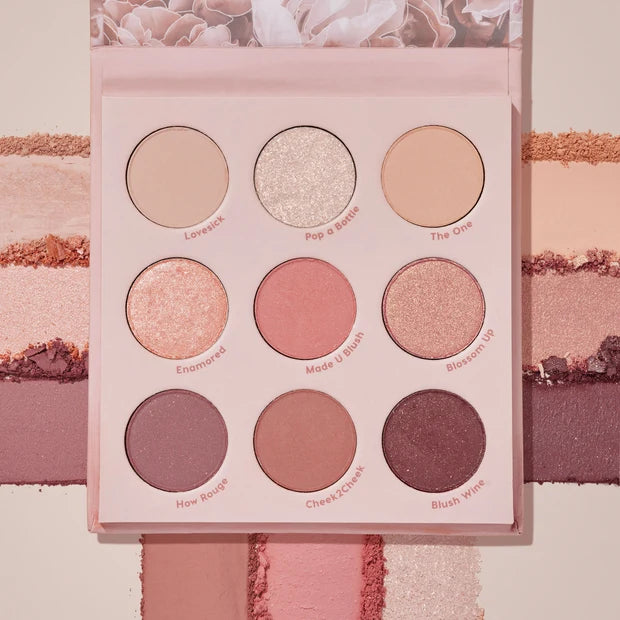 ColourPop Blush Crush Eyeshadow Palette 9 Shades - Matte and Metallic Pink Nude Eyeshadow Palette
