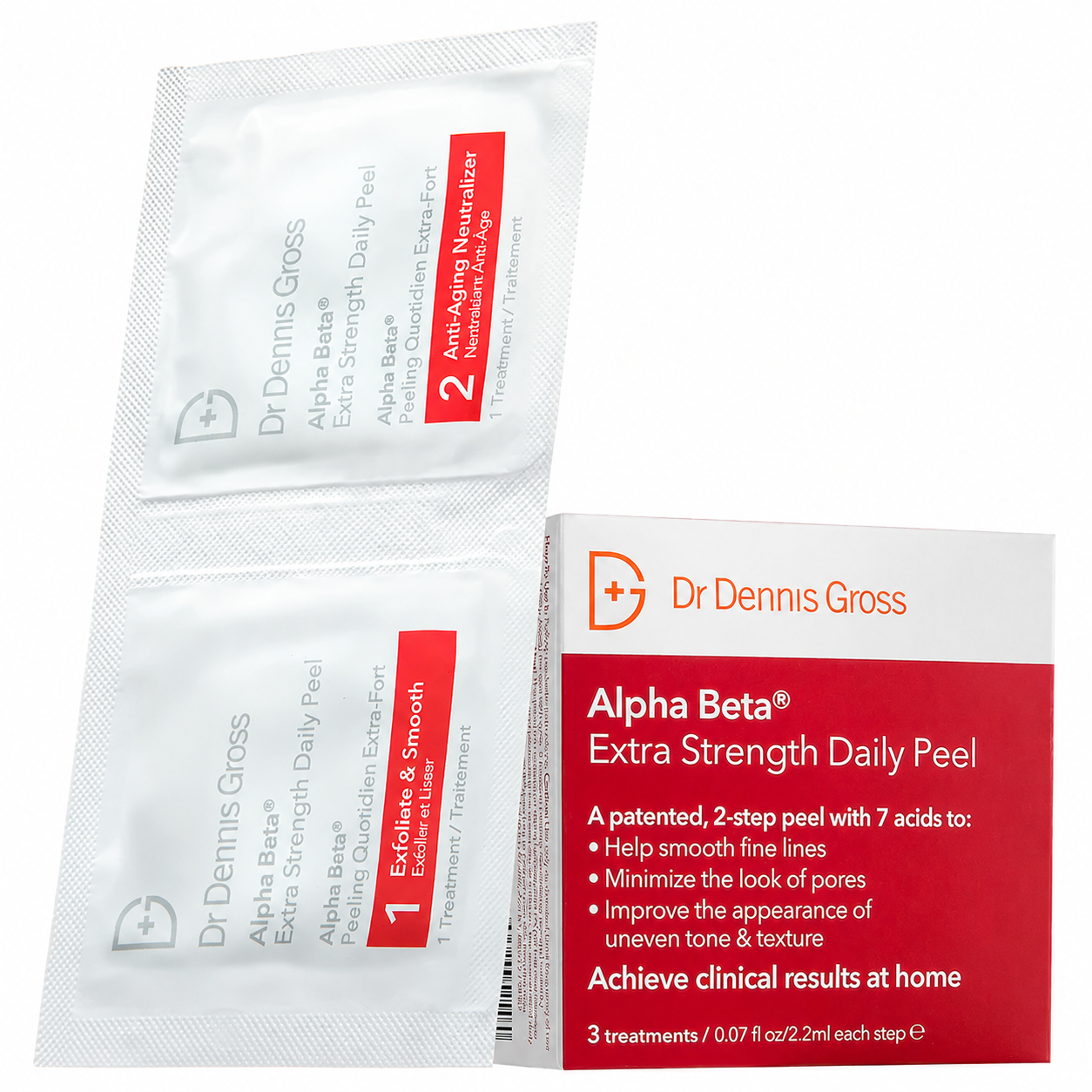 Dr. Dennis Gross Skincare Mini Alpha Beta® Extra Strength Daily Peel Pads Tratamiento Exfoliante Facial 3 Aplicaciones