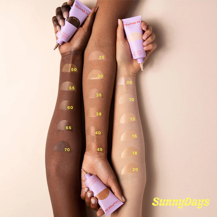 Bajo Pedido - Tower 28 Beauty SunnyDays SPF 30 Tinted Sunscreen Foundation | Base con Protector Solar y Cobertura Ligera