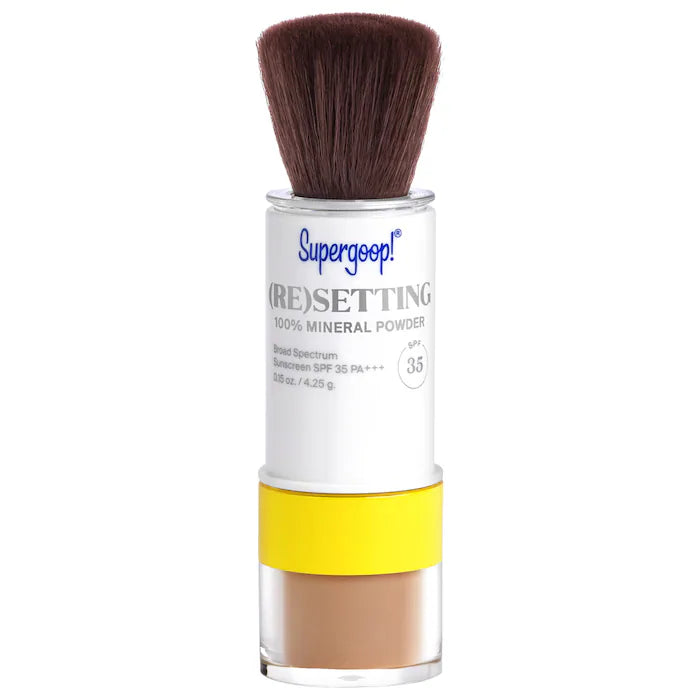Bajo Pedido - Supergoop! 100% Mineral (Re)Setting Powder SPF 35 | Polvo Facial con Protector Solar Mineral y Acabado Mate