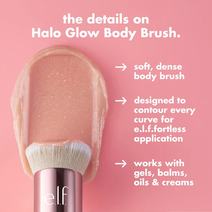 ELF Cosmetics Halo Glow Body Brush – Brocha Corporal Densa Para Aplicar Iluminador