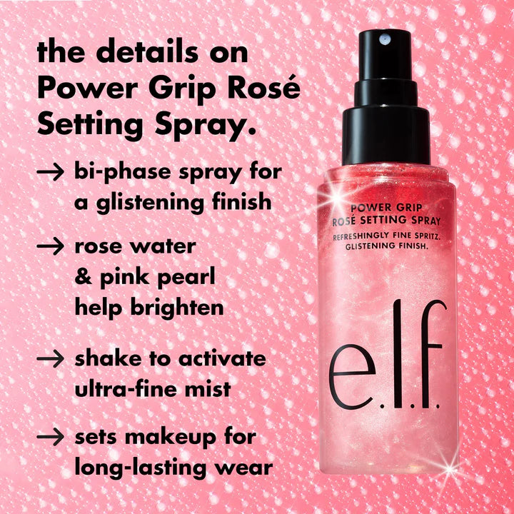 ELF Power Grip Rosé Setting Spray Spray Fijador Hidratante 80 ML