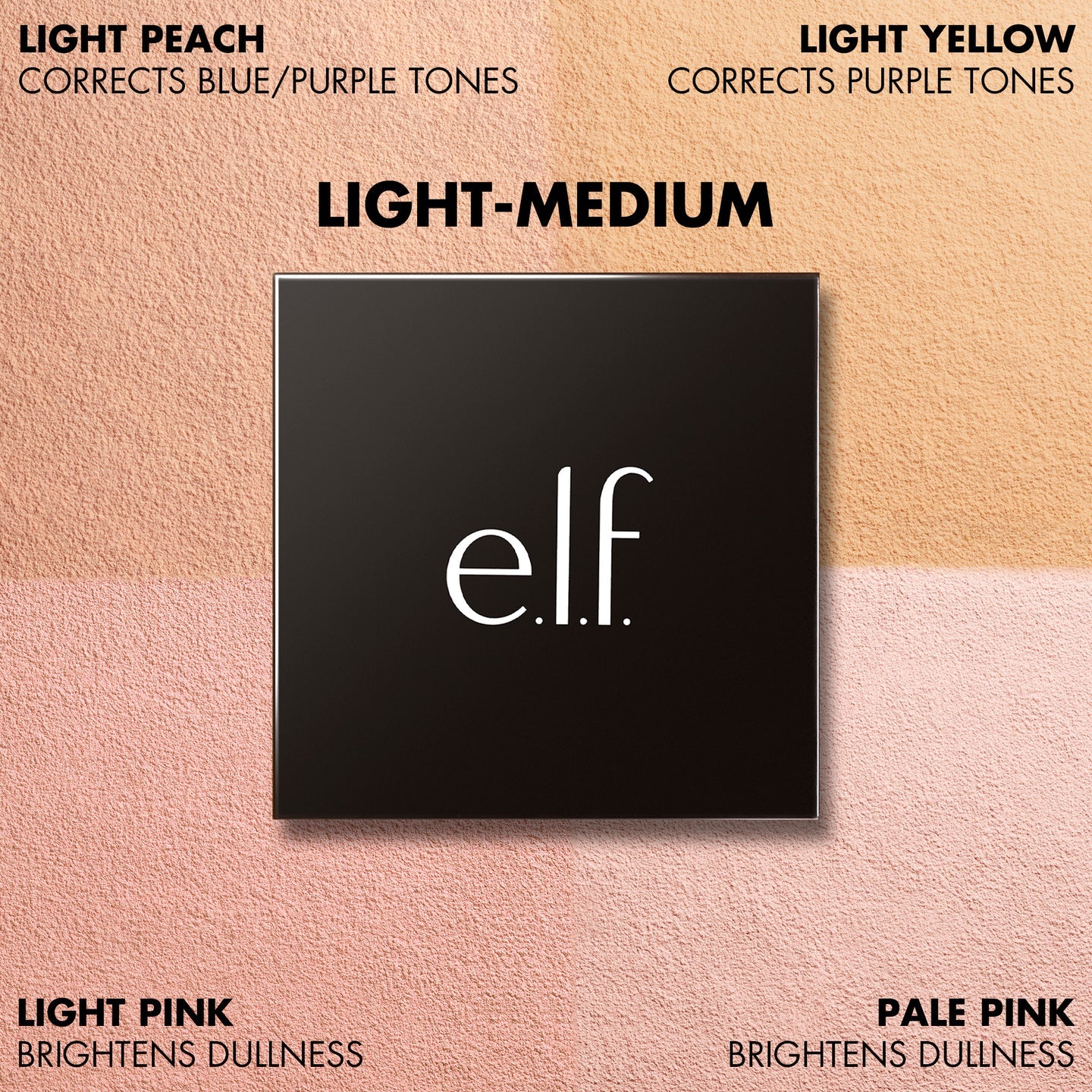 ELF Set It Bright Powder Quad Polvos Fijadores E Iluminadores Multitono