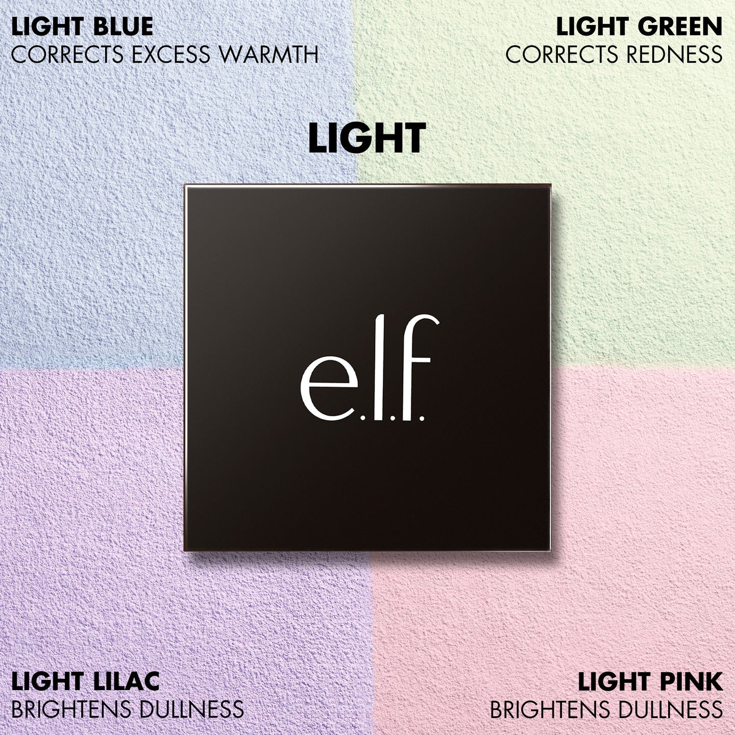 ELF Set It Bright Powder Quad Polvos Fijadores E Iluminadores Multitono