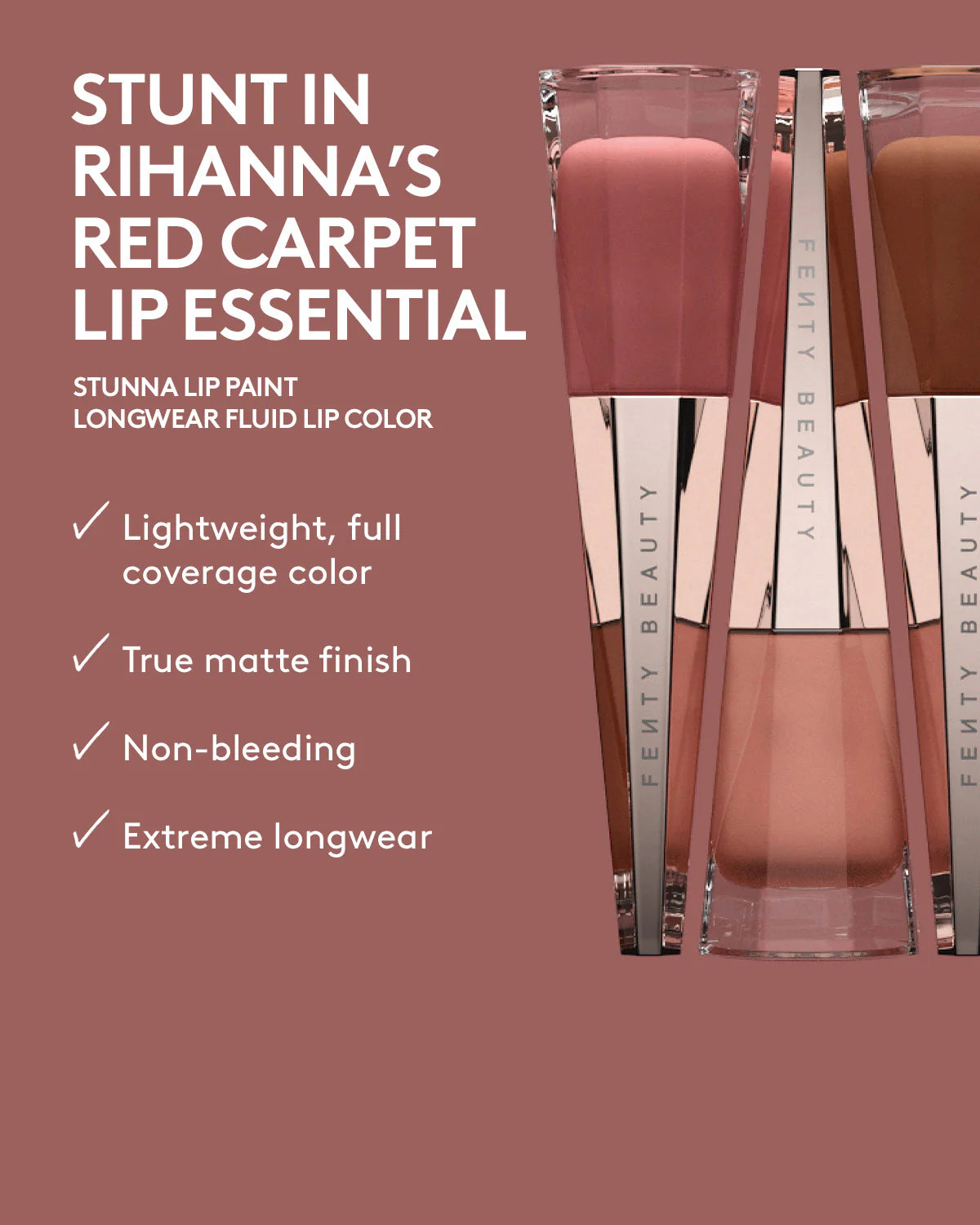 Fenty Beauty Cherry Mouth 3-Piece Lip Set + Pouch | Set De 3 Productos Para Labios Con Estuche