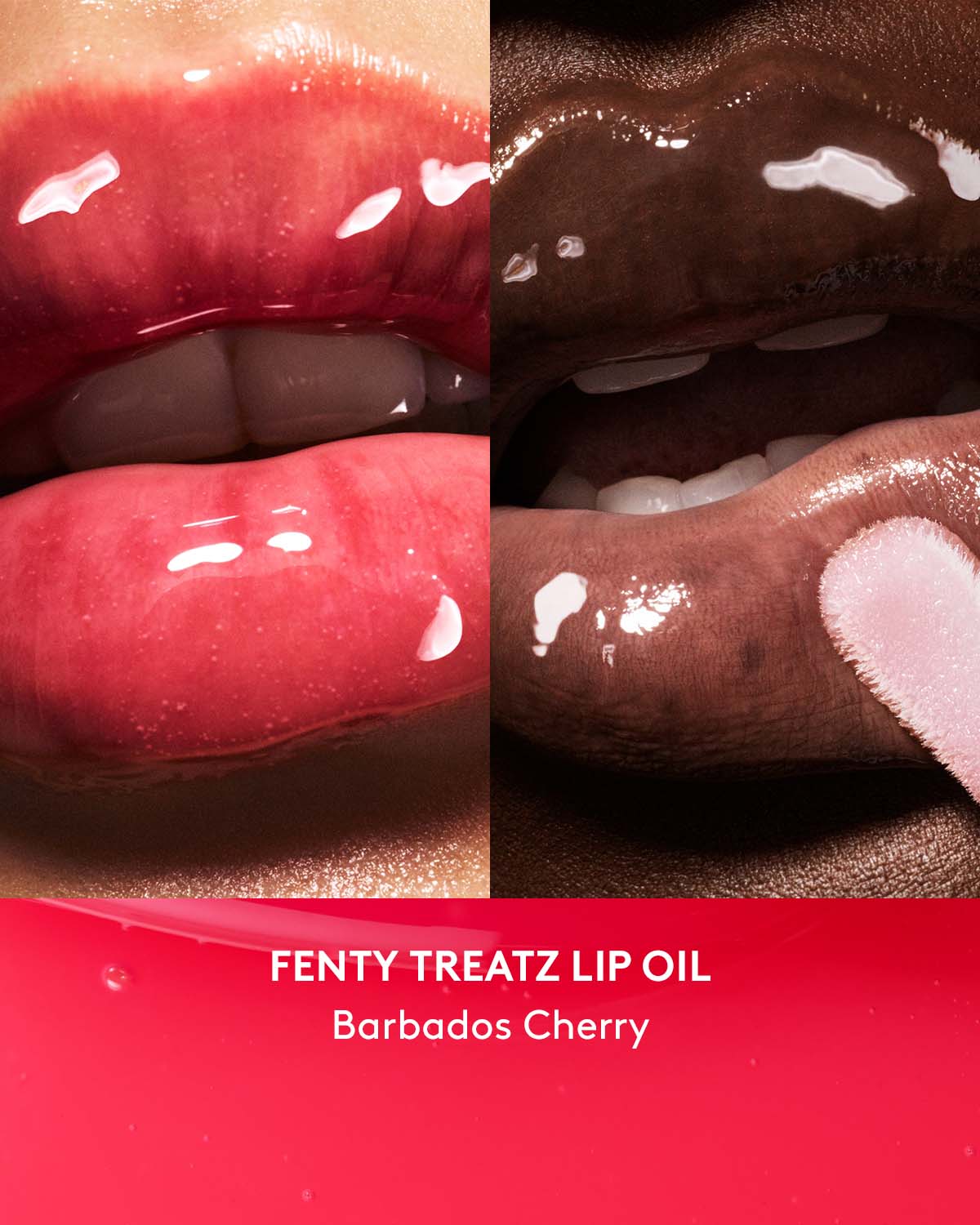 Fenty Beauty Cherry Mouth 3-Piece Lip Set + Pouch | Set De 3 Productos Para Labios Con Estuche