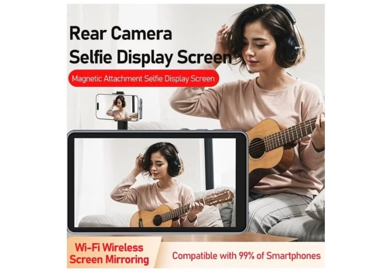 Pantalla Espejo Selfie Magnética Inalámbrica 4.02” IPS | Accesorio Fotográfico