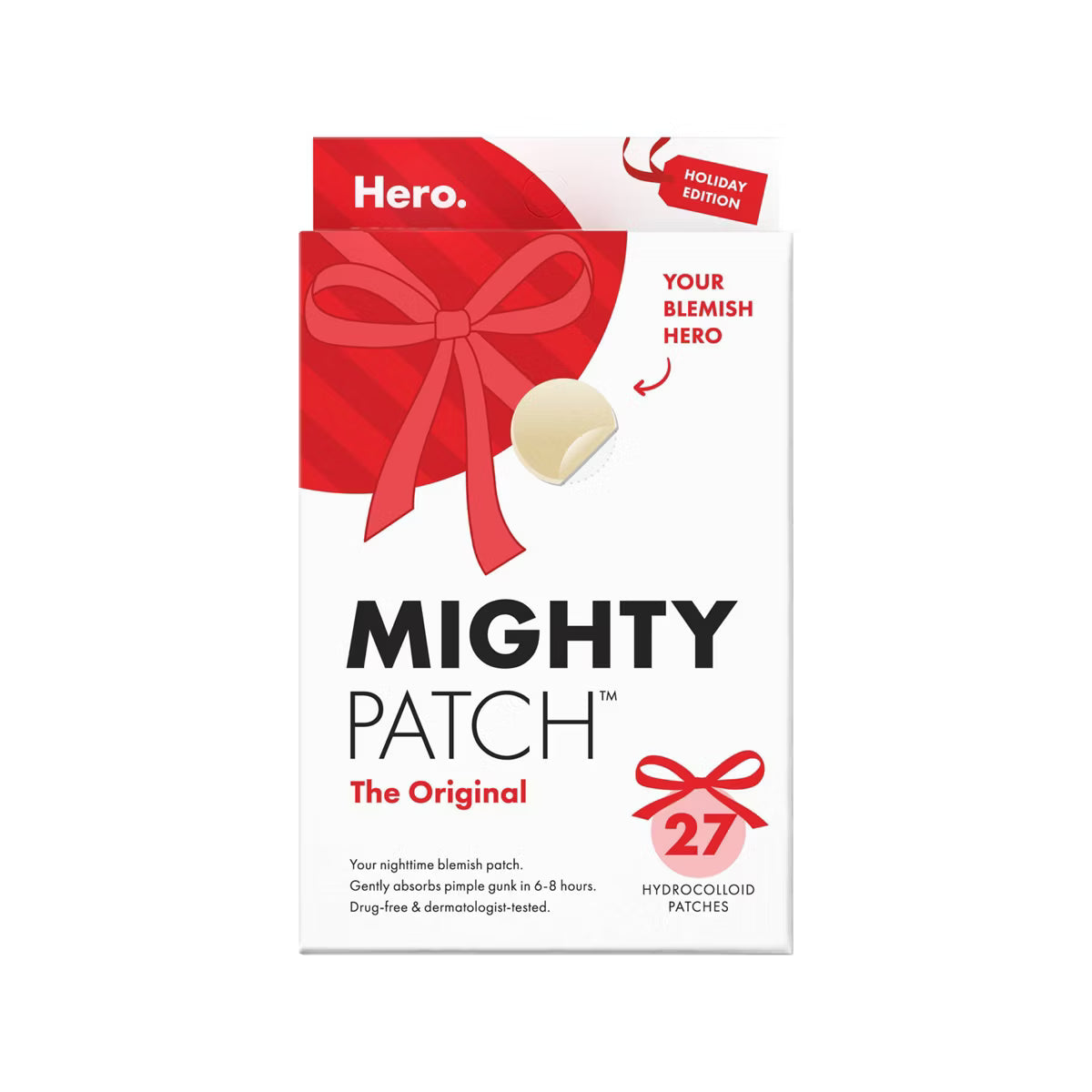 Hero Cosmetics Mighty Patch Original — Parches Hidrocoloides Para Acné y Espinillas (27 Unidades)