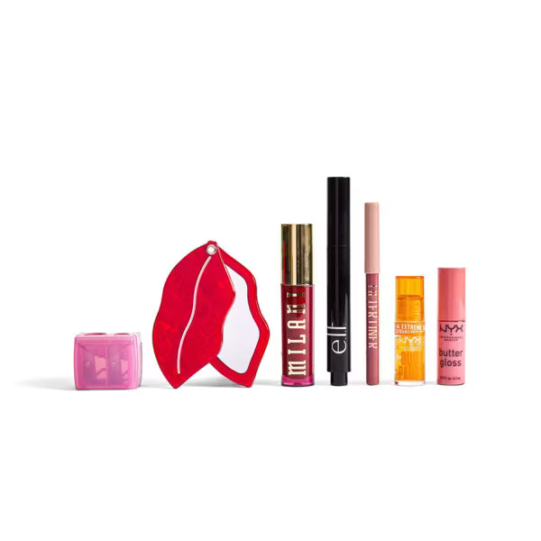 Gloss & Glam Best of Lip Gift Set — Set De Labios Con 7 Productos De Brillo, Color e Hidratación