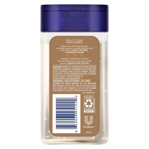 Vaseline Cocoa Radiant Gel Body Oil Mini - Illuminating Body Oil with Cocoa Butter Travel Size 50 ML