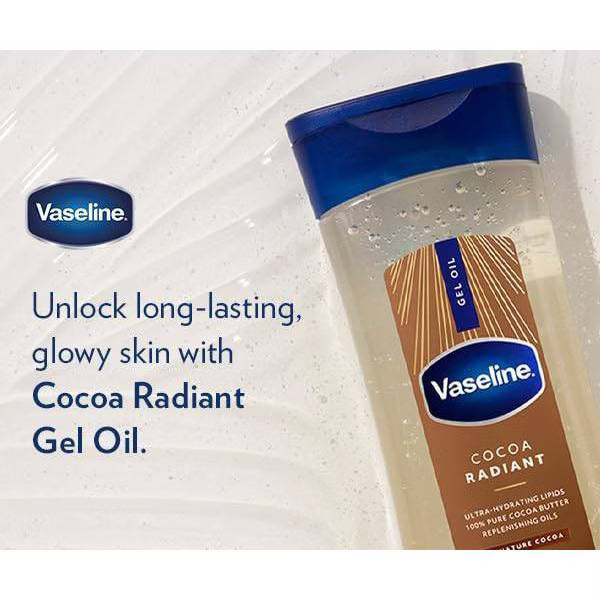 Vaseline Cocoa Radiant Gel Body Oil Mini – Aceite Corporal Iluminador Con Manteca De Cacao Tamaño Viaje 50 ML
