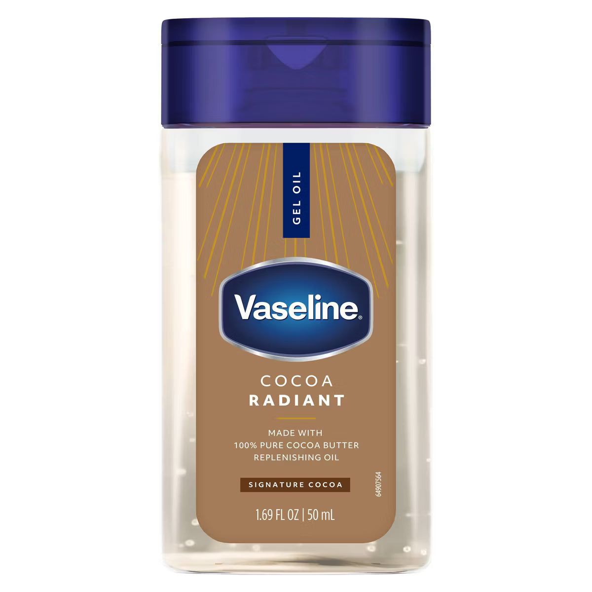Vaseline Cocoa Radiant Gel Body Oil Mini - Illuminating Body Oil with Cocoa Butter Travel Size 50 ML