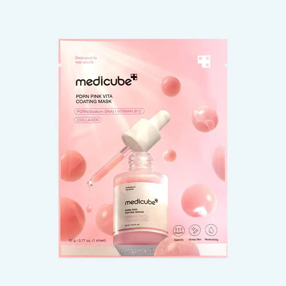 Medicube PDRN Pink Vita Coating Mask – Mascarilla Coreana Con PDRN De Salmón, Colágeno Y Vitamina B12 INDIVIDUALES