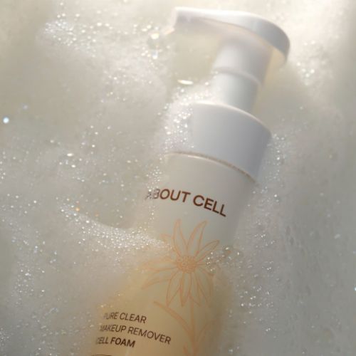 ABOUT CELL Pure Clear Makeup Remover Cell Foam Limpiador Desmaquillante Facial 140 ml