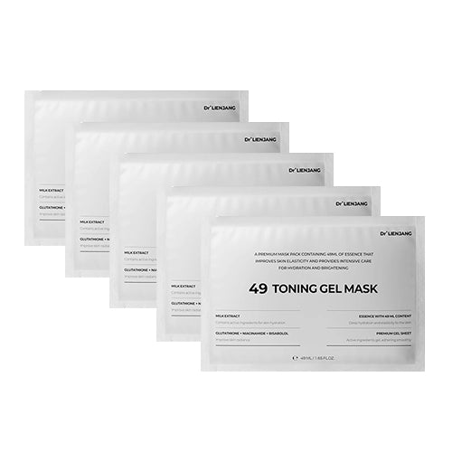 DR.LIENJANG 49 Toning Gel Mask Mascarillas Faciales Iluminadoras (5 Unidades)