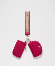 LULULEMON Dual Pouch Wristlet Metallic Wordmark Monedero Doble Con Correa De Muñeca