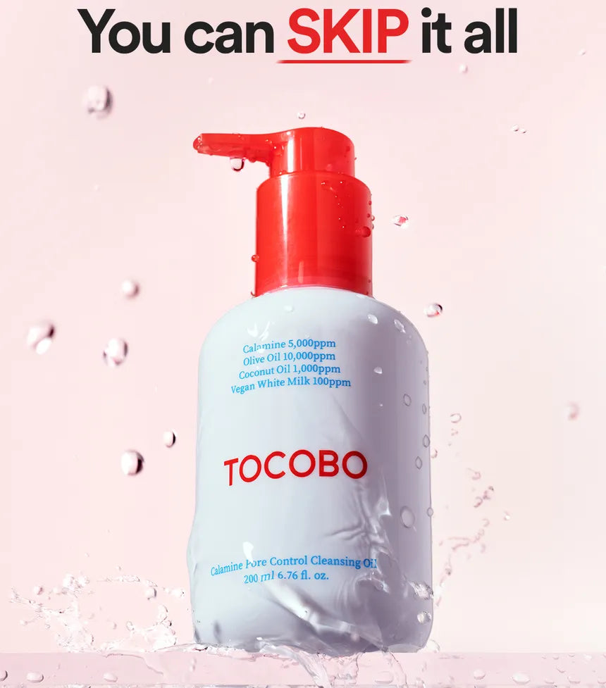 TOCOBO Calamine Pore Control Cleansing Oil — Aceite Limpiador Vegano Con Calamina Para Poros y Control De Sebo (200 ml)