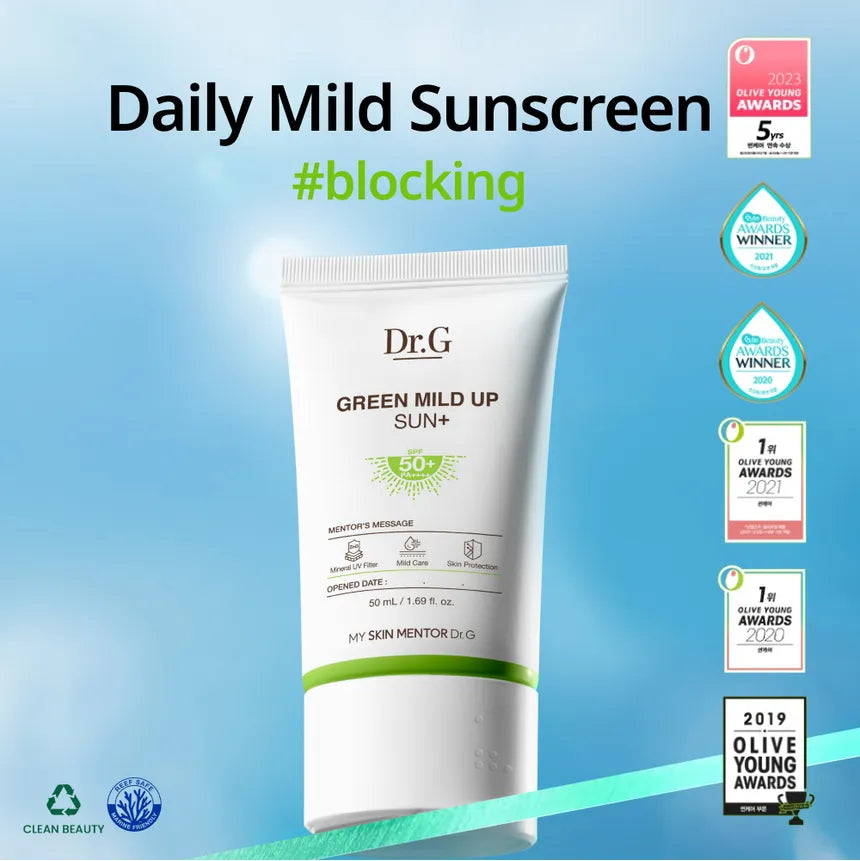 Dr.G Green Mild Up Sun+ SPF 50+ PA+++ Protector Solar Calmante 35 ml