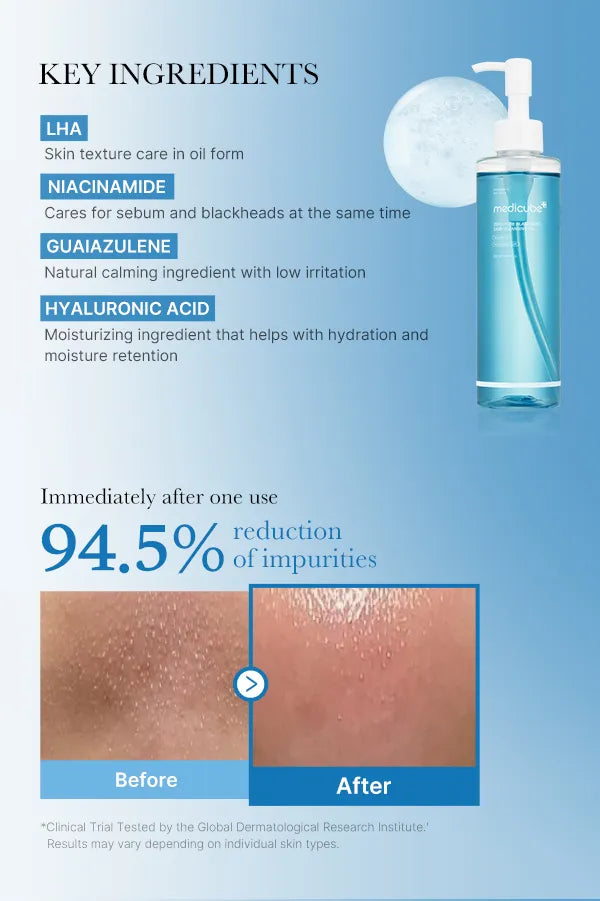 Medicube Zero Pore Blackhead Deep Cleansing Oil — Aceite Limpiador Para Puntos Negros y Poros Obstruidos