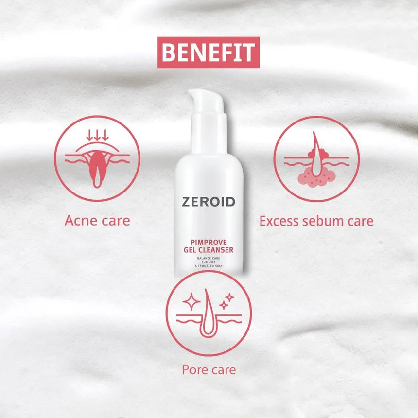 ZEROID Pimprove Gel Cleanser Limpiador Facial Para Piel Con Imperfecciones 180 ml