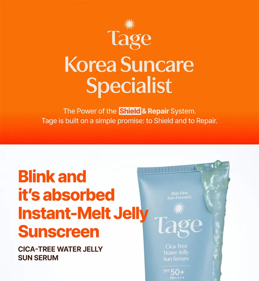 Tage Cica-Tree Water Jelly Sun Serum Pack Doble SPF50+ PA++++ – 2 Unidades De 50ml