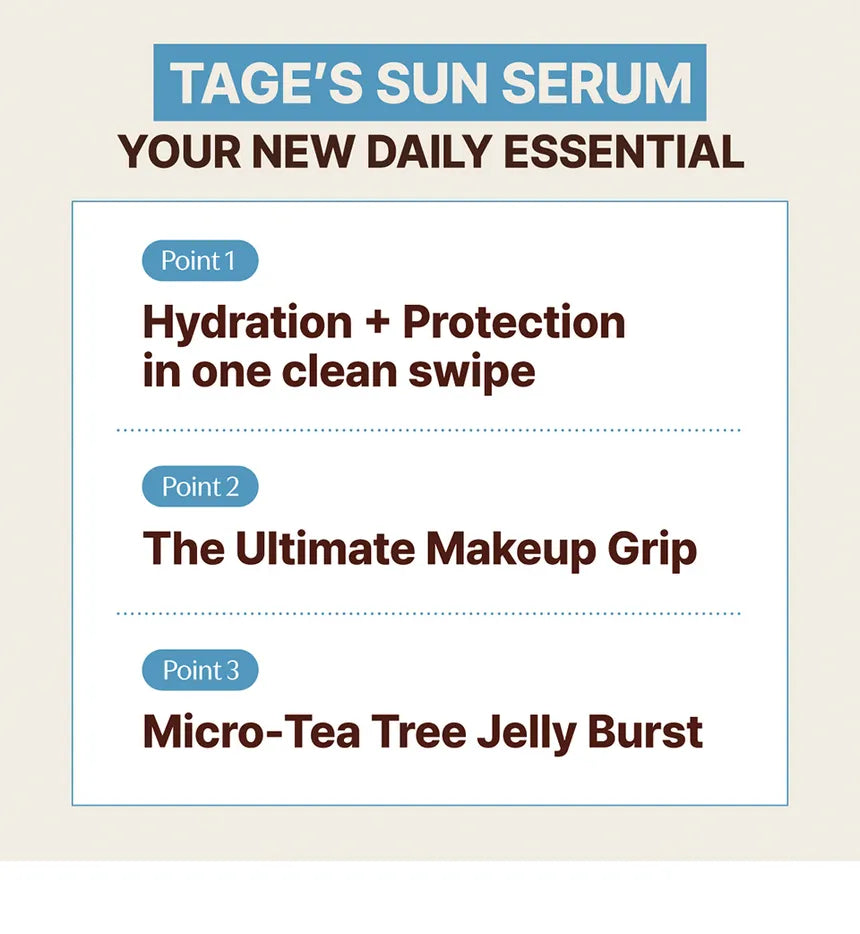 Tage Cica-Tree Water Jelly Sun Serum Pack Doble SPF50+ PA++++ – 2 Unidades De 50ml