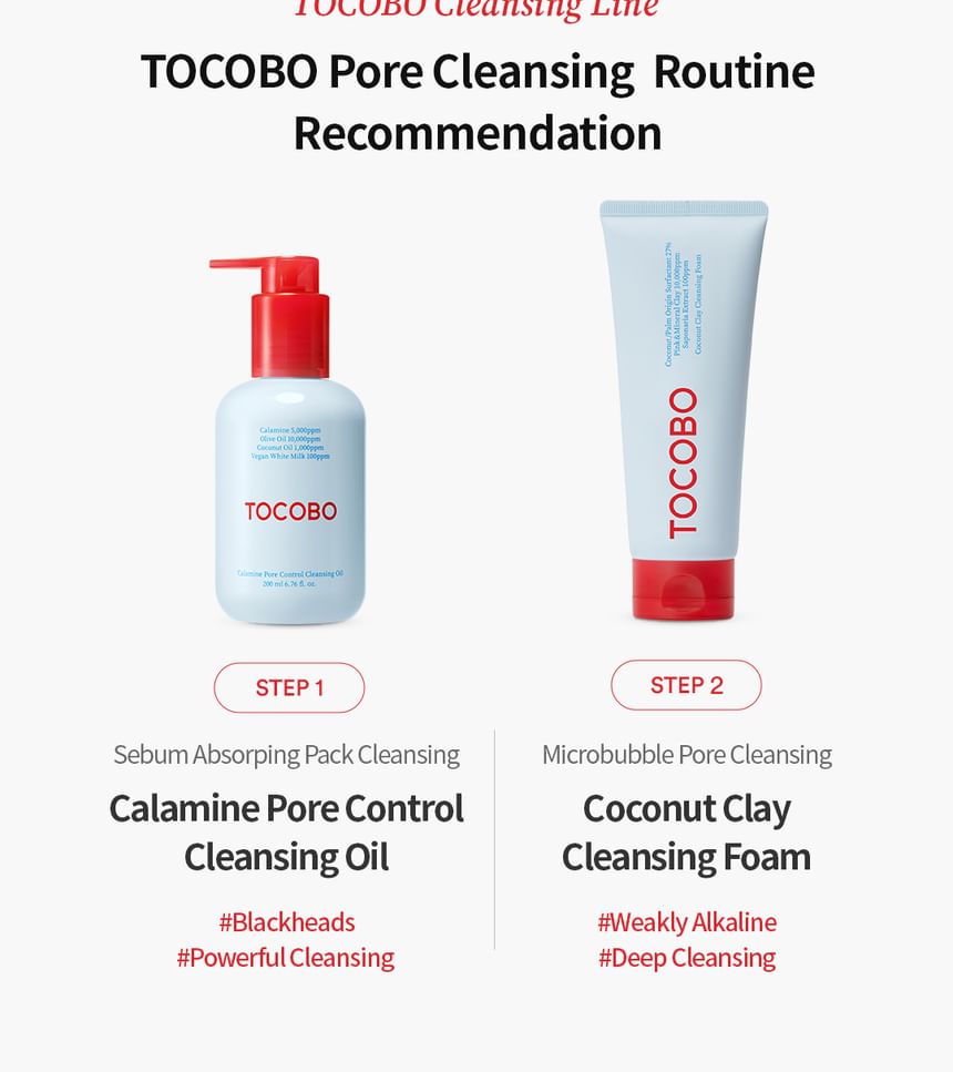Tocobo Double Cleansing Duo – Set De Aceite Limpiador Y Espuma De Arcilla Con Calamina